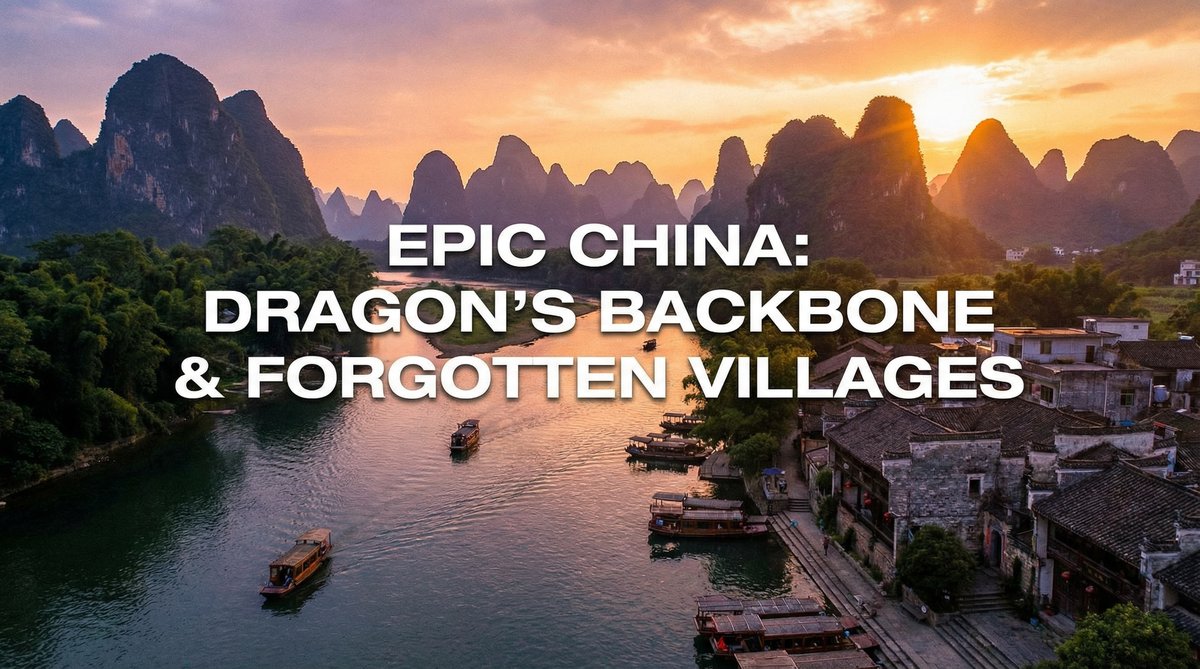 溏心旅行航拍视频山水风光